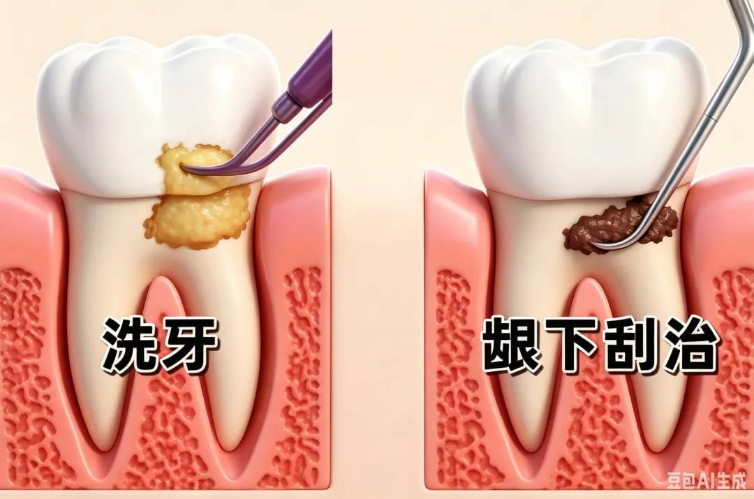 【口腔科普】洗牙≠刮治，这俩不是一回事！别再傻傻分不清。